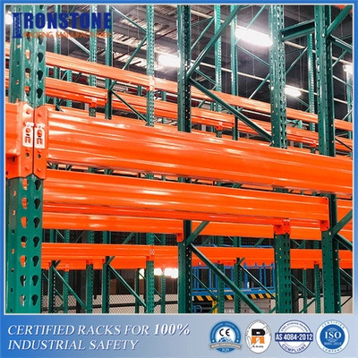 Teardrop Warehouse Pallet Racks suitable for 40"x48" US standard pallets  - Ironstone 