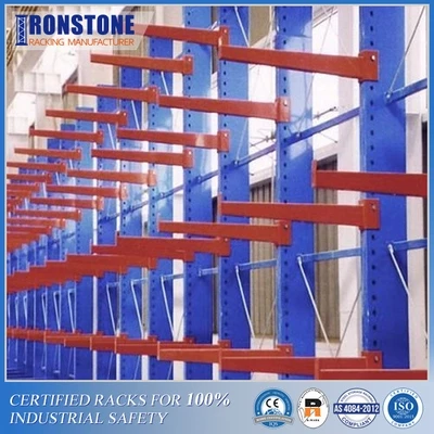 High Performance Powder Coated Industrial Cantilever Rack For Indoor and Outdoor Storage