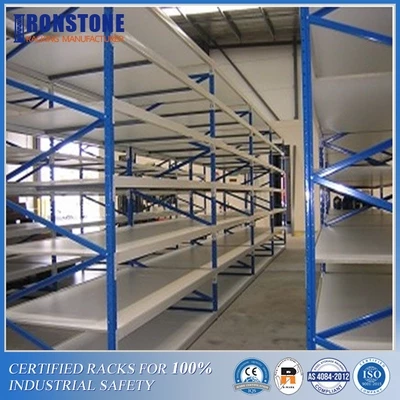 50mm Height Adjustable Steel Storage Warehouse Shelves Rack with Hand-loaded  - Ironstone 